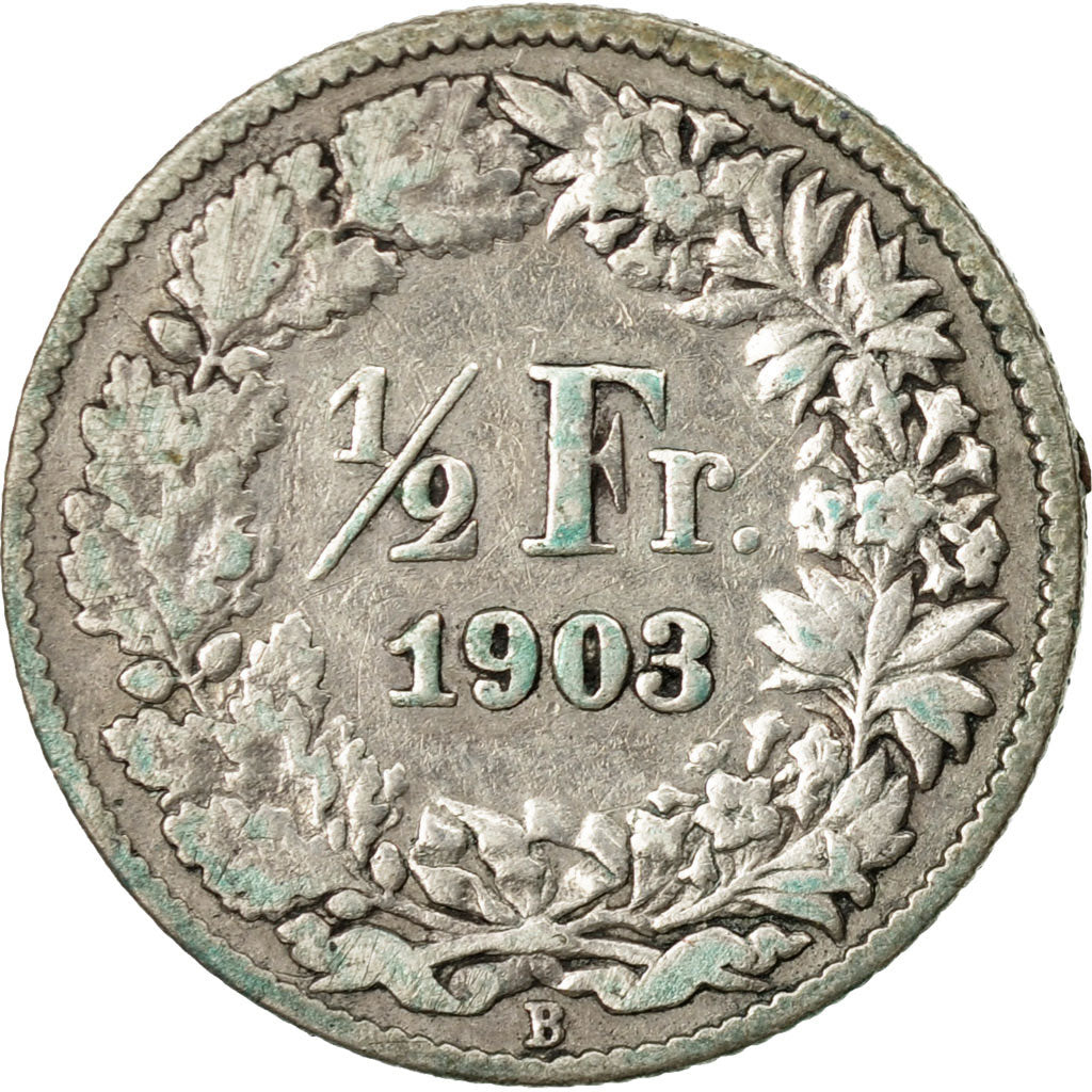 Coin, Switzerland, 1/2 Franc, 1903, Bern, F(12-15), Silver, KM:23