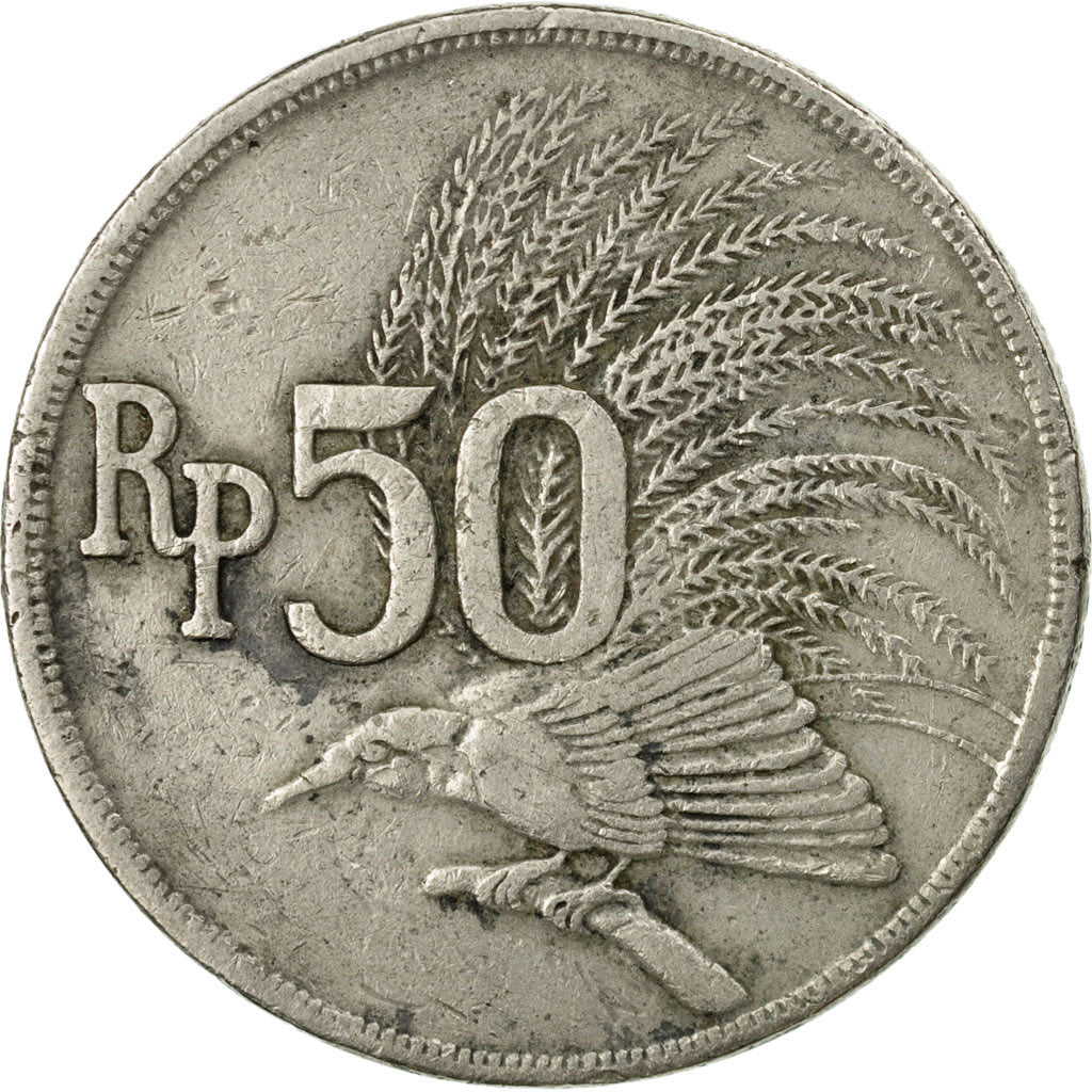 Coin, Indonesia, 50 Rupiah, 1971, F(12-15), Copper-nickel, KM:35