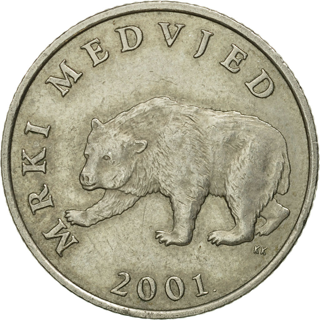 Munten, Kroatië, 5 Kuna, 2001, ZF, Copper-Nickel-Zinc, KM:11