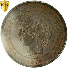 Coin, France, Cérès, 10 Centimes, 1876, Paris, PCGS, MS65BN, MS(65-70)