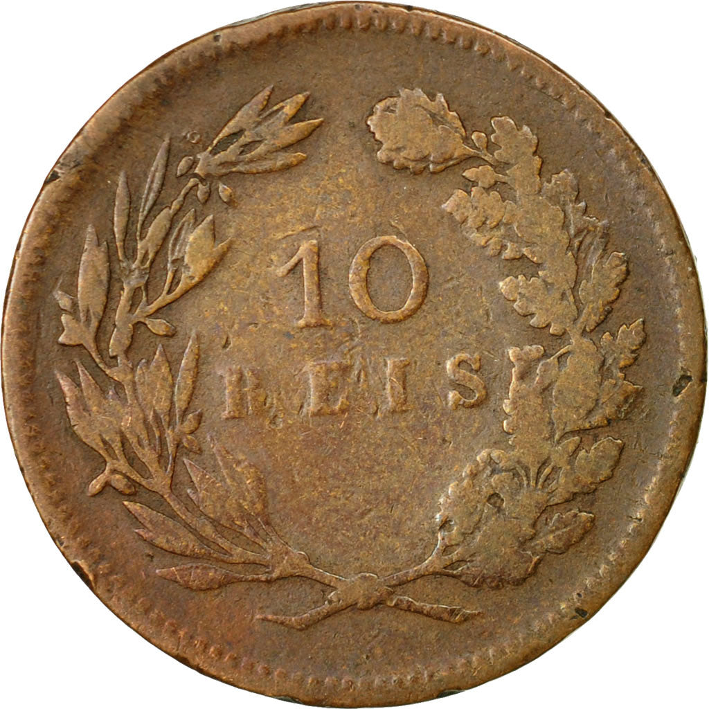 Munten, Portugal, Carlos I, 10 Reis, 1892, Portugal Mint, FR+, Bronze, KM:532