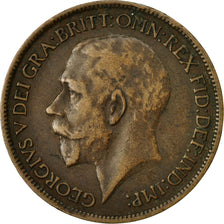 Coin, Great Britain, George V, 1/2 Penny, 1917, VF(30-35), Bronze, KM:809