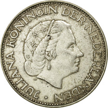 Coin, Netherlands, Juliana, 2-1/2 Gulden, 1961, EF(40-45), Silver, KM:185