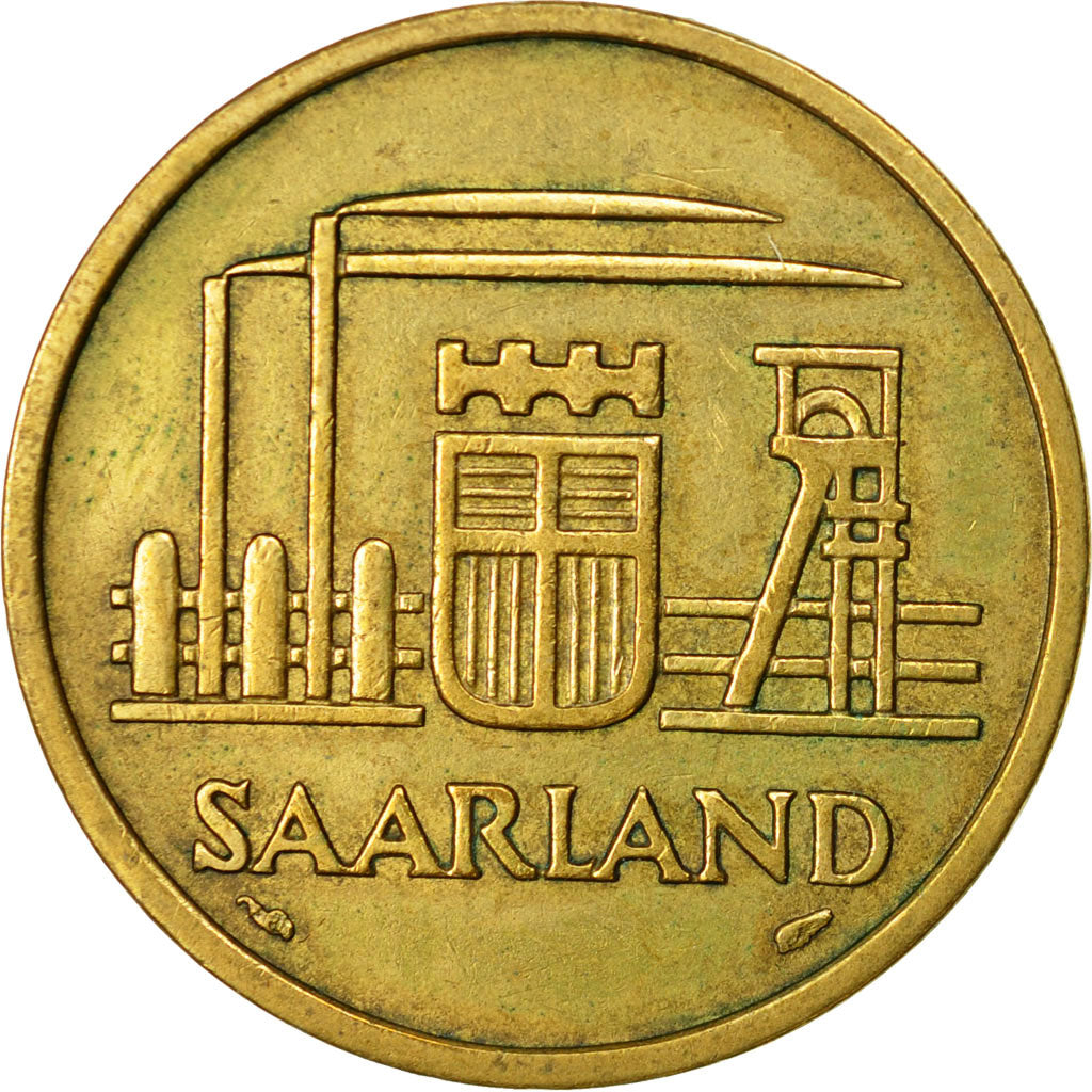 Monnaie, SAARLAND, 50 Franken, 1954, Paris, TTB, Aluminum-Bronze, KM:3