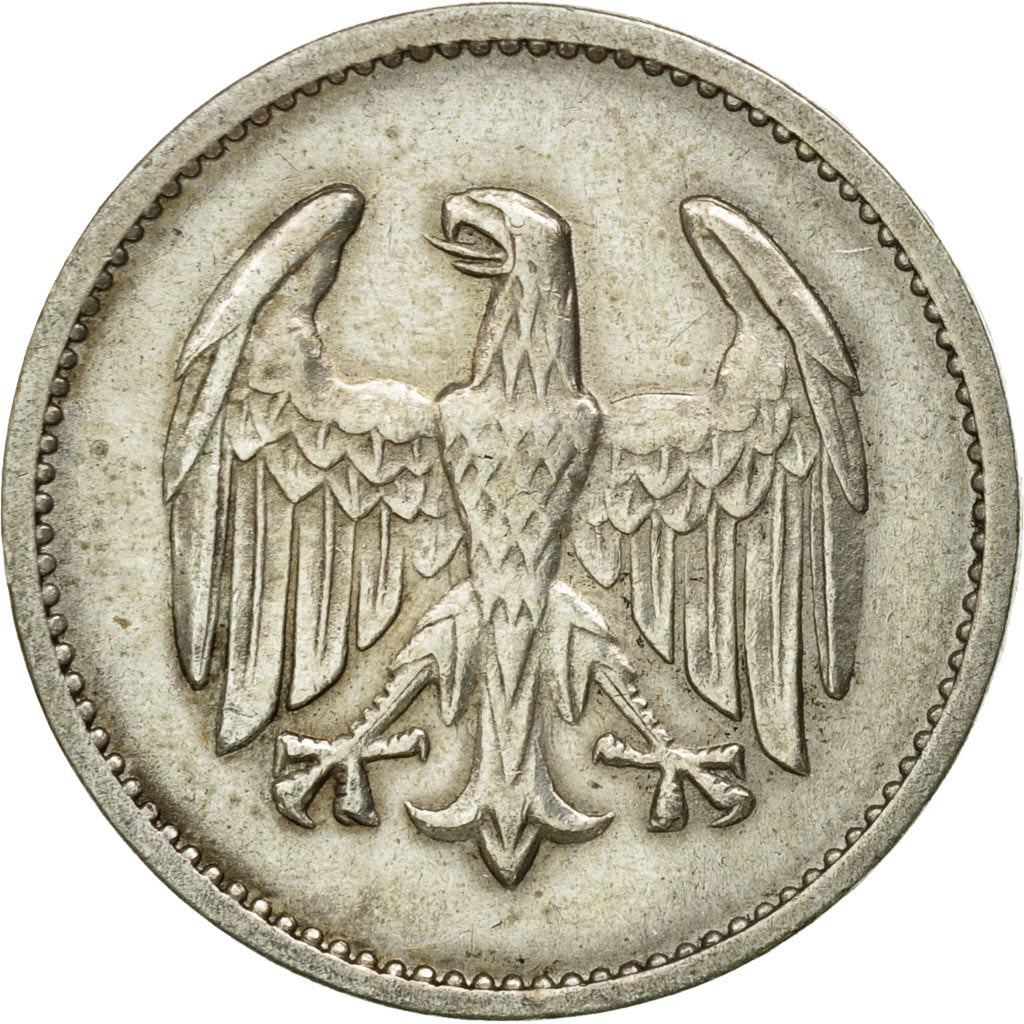 Coin, GERMANY, WEIMAR REPUBLIC, Mark, 1924, Hambourg, AU(55-58), Silver, KM:42