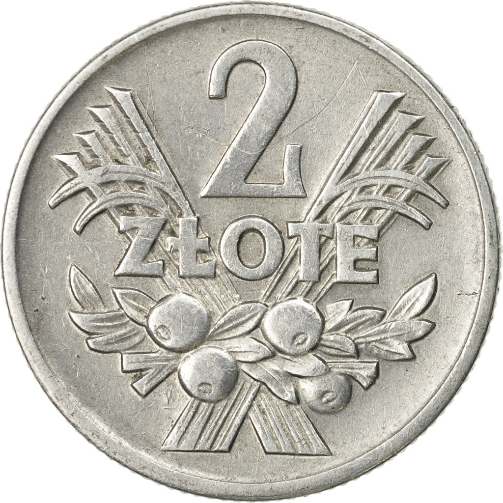 Moneta, Polska, 2 Zlote, 1958, Warsaw, AU(55-58), Aluminium, KM:46