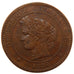 FRANCE, Cérès, 10 Centimes, 1884, Paris, KM #815.1, AU(50-53), Bronze, Gadoury #