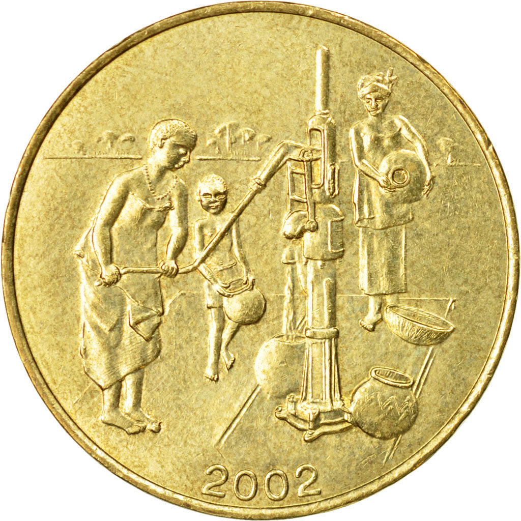 Moneda, Estados del África Occidental, 10 Francs, 2002, Paris, MBC, Aluminio -