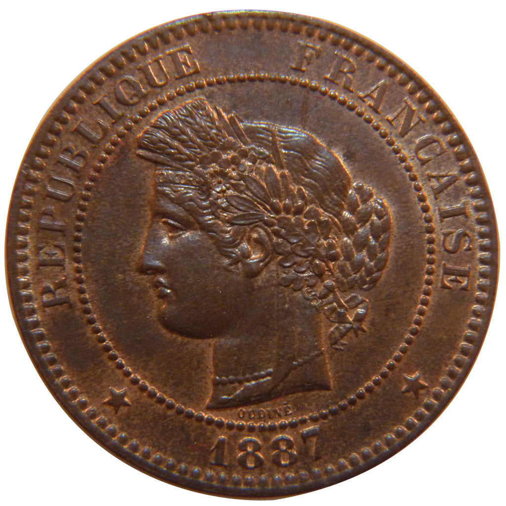 Francia, Cérès, 10 Centimes, 1887, Paris, SPL, Bronzo, Gadoury:265a