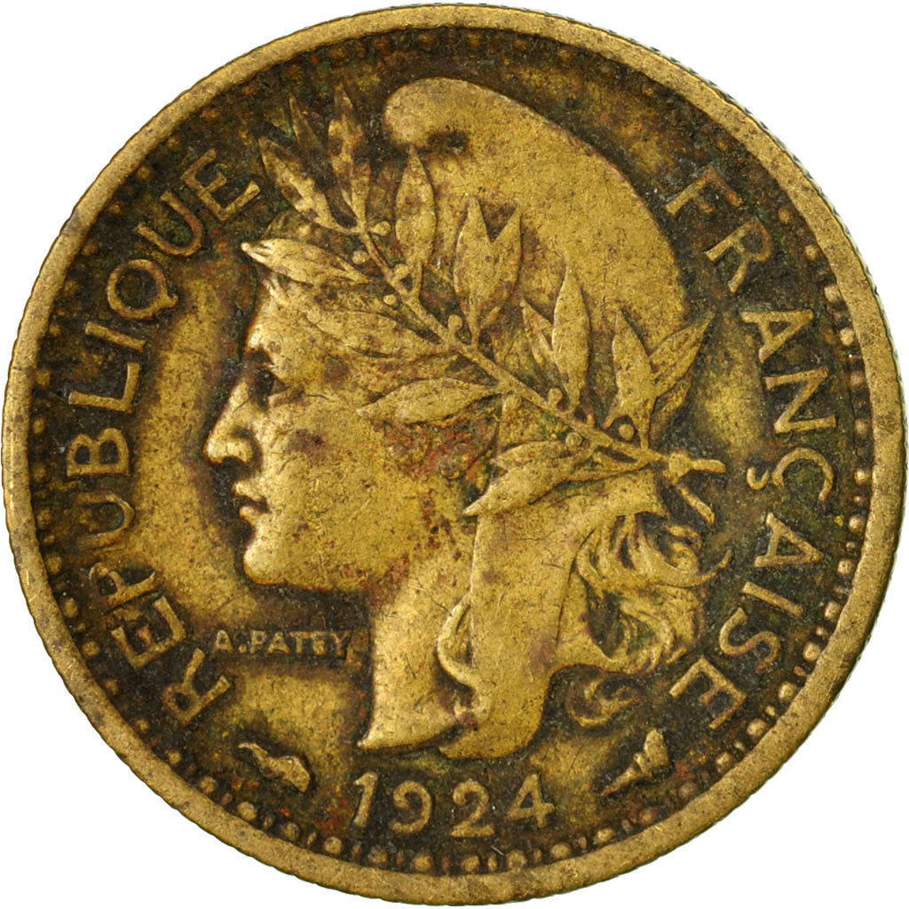 Moneda, Camerún, 50 Centimes, 1924, Paris, BC+, Aluminio - bronce, KM:1