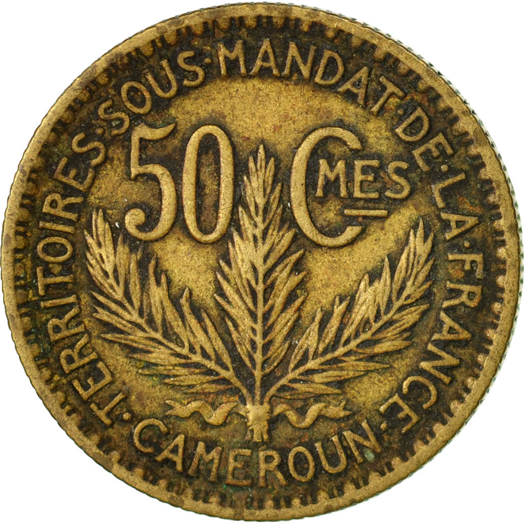 Moneda, Camerún, 50 Centimes, 1924, Paris, BC+, Aluminio - bronce, KM:1