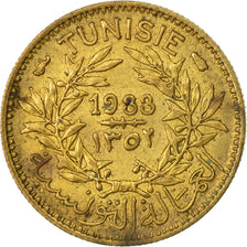 Coin, Tunisia, Anonymous, 50 Centimes, 1933, Paris, VF(30-35), Aluminum-Bronze