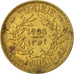 Coin, Tunisia, Anonymous, 50 Centimes, 1933, Paris, VF(30-35), Aluminum-Bronze