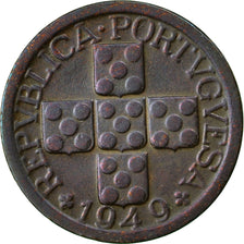 Coin, Portugal, 10 Centavos, 1949, EF(40-45), Bronze, KM:583