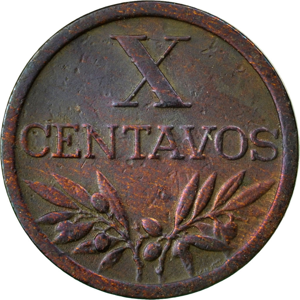 Coin, Portugal, 10 Centavos, 1949, EF(40-45), Bronze, KM:583