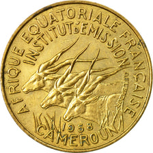 Coin, Cameroon, 10 Francs, 1958, Paris, VF(30-35), Aluminum-Bronze, KM:11