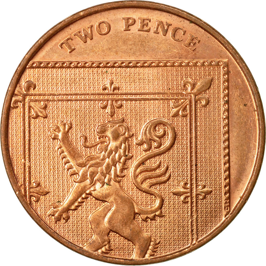 Coin, Great Britain, Elizabeth II, 2 Pence, 2009, EF(40-45), Copper Plated
