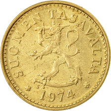 Coin, Finland, 10 Pennia, 1974, EF(40-45), Aluminum-Bronze, KM:46