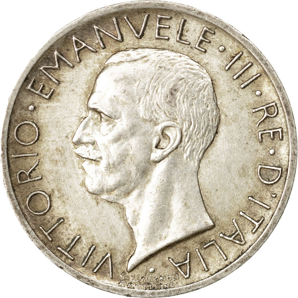 Coin, Italy, Vittorio Emanuele III, 5 Lire, 1927, Rome, EF(40-45), Silver