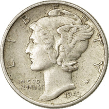Coin, United States, Mercury Dime, Dime, 1943, U.S. Mint, Philadelphia