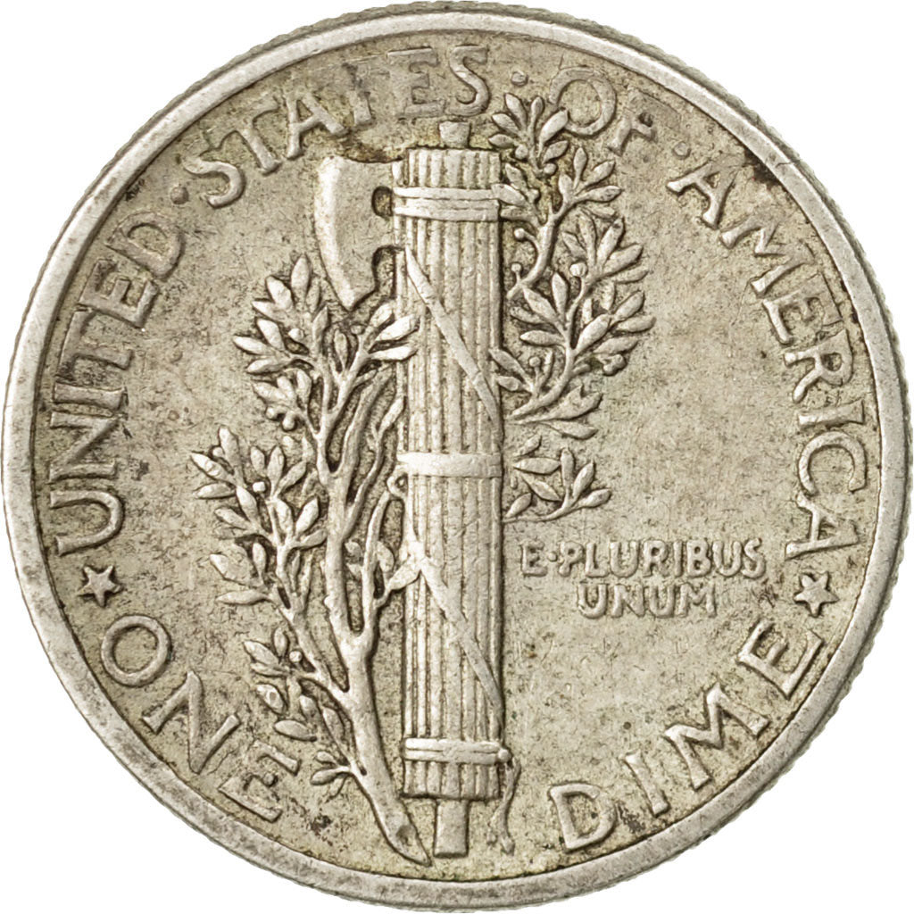 Coin, United States, Mercury Dime, Dime, 1943, U.S. Mint, Philadelphia