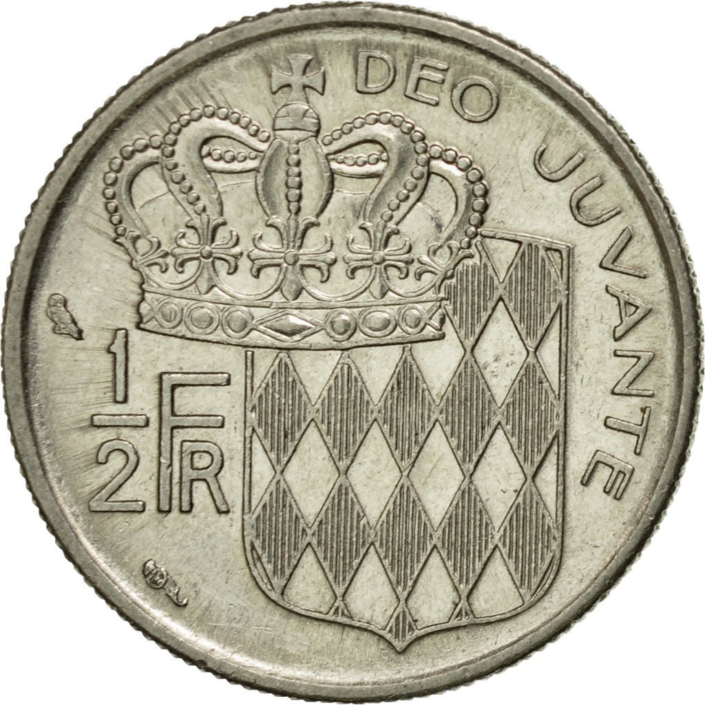Moneda, Mónaco, Rainier III, 1/2 Franc, 1965, EBC, Níquel, KM:145
