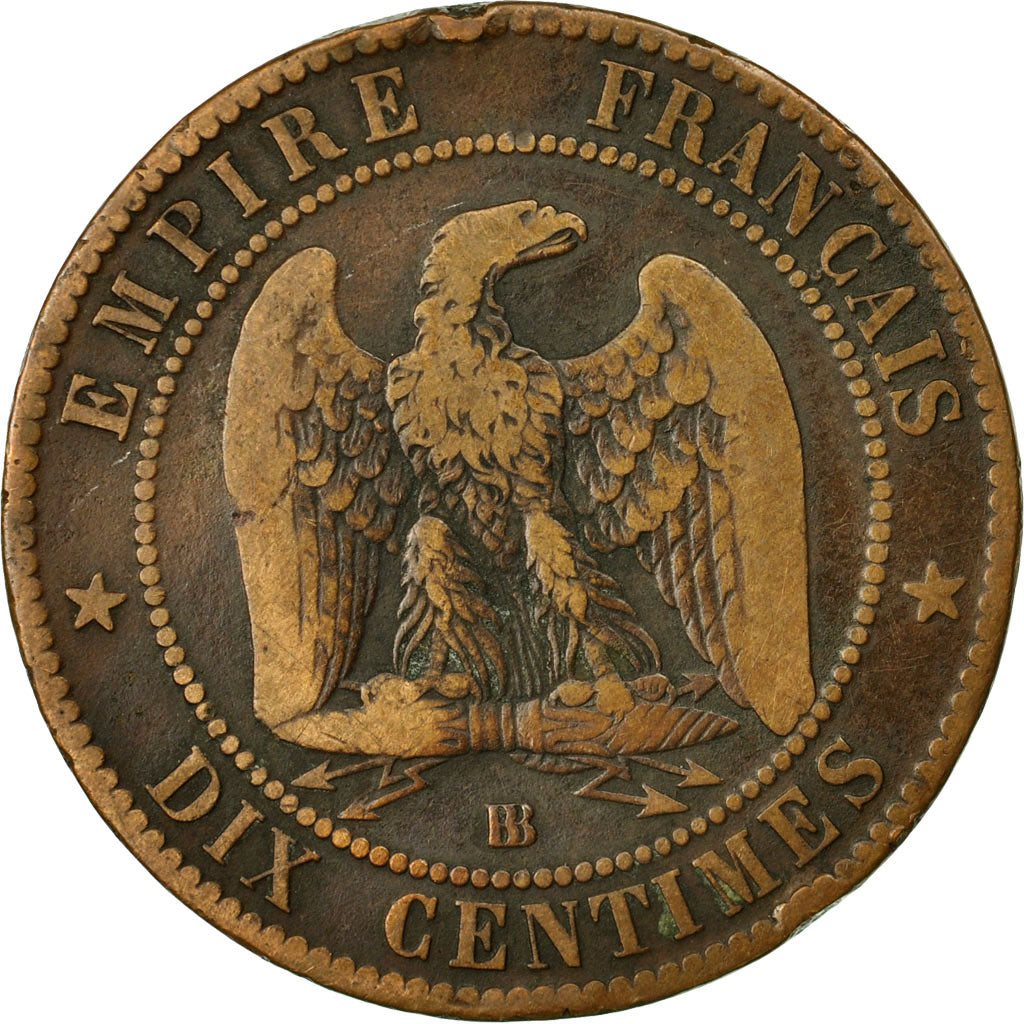 Coin, France, Napoleon III, Napoléon III, 10 Centimes, 1865, Strasbourg