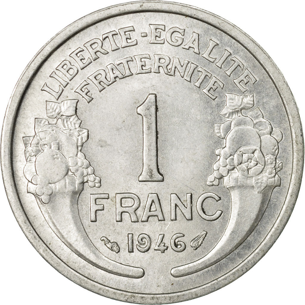 Monnaie, France, Morlon, Franc, 1946, Paris, TTB+, Aluminium, KM:885a.1, Le