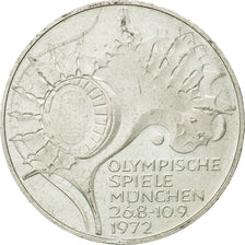 Coin, GERMANY - FEDERAL REPUBLIC, 10 Mark, 1972, Stuttgart, EF(40-45), Silver