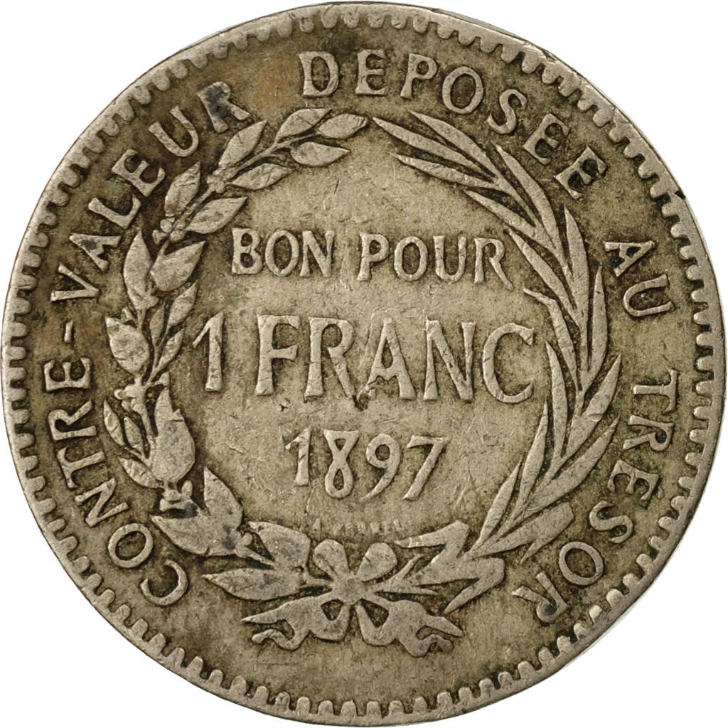 Moneda, Martinica, Franc, 1897, Paris, BC+, Cobre - níquel, KM:41