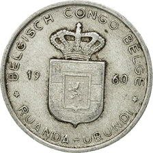 Coin, Belgian Congo, RUANDA-URUNDI, Franc, 1960, EF(40-45), Aluminum, KM:4