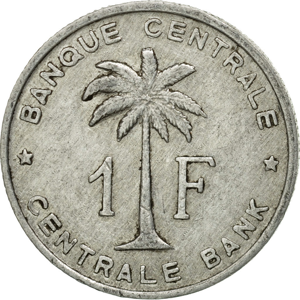 Coin, Belgian Congo, RUANDA-URUNDI, Franc, 1960, EF(40-45), Aluminum, KM:4