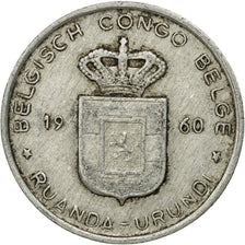 Coin, Belgian Congo, RUANDA-URUNDI, Franc, 1960, VF(30-35), Aluminum, KM:4