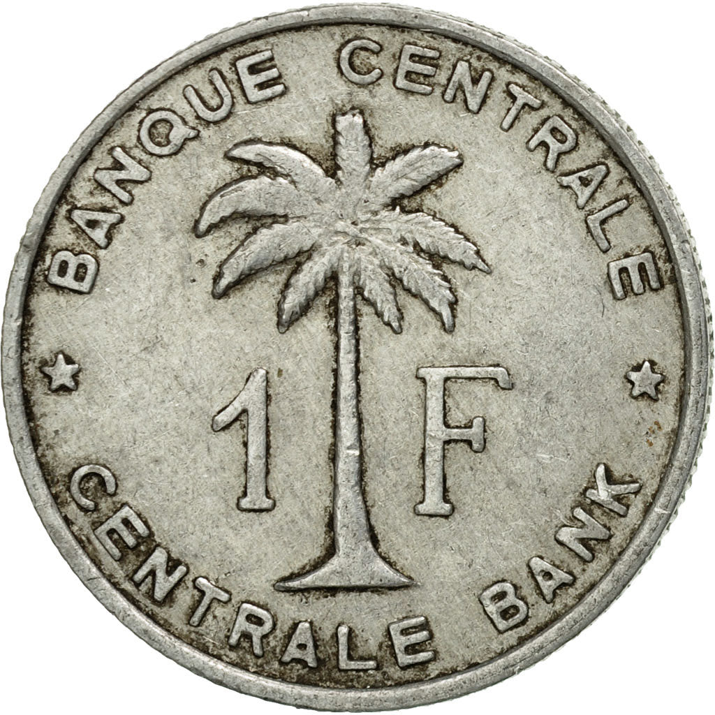 Coin, Belgian Congo, RUANDA-URUNDI, Franc, 1960, VF(30-35), Aluminum, KM:4