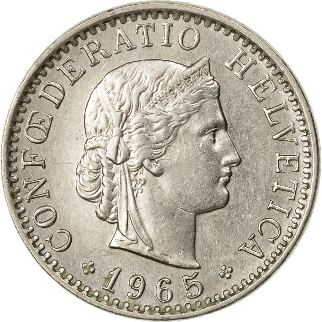 Monnaie, Suisse, 20 Rappen, 1965, Bern, SUP, Copper-nickel, KM:29a