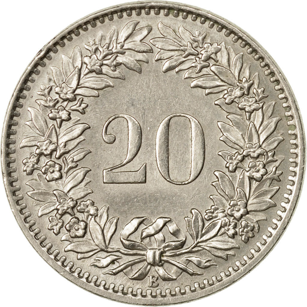 Monnaie, Suisse, 20 Rappen, 1965, Bern, SUP, Copper-nickel, KM:29a