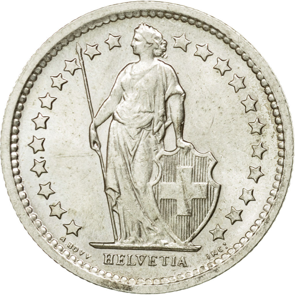 Coin, Switzerland, 1/2 Franc, 1967, Bern, VF(30-35), Silver, KM:23