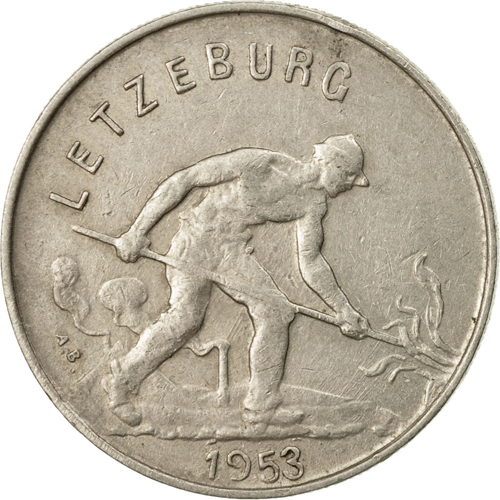 Monnaie, Luxembourg, Charlotte, Franc, 1953, TB, Copper-nickel, KM:46.2