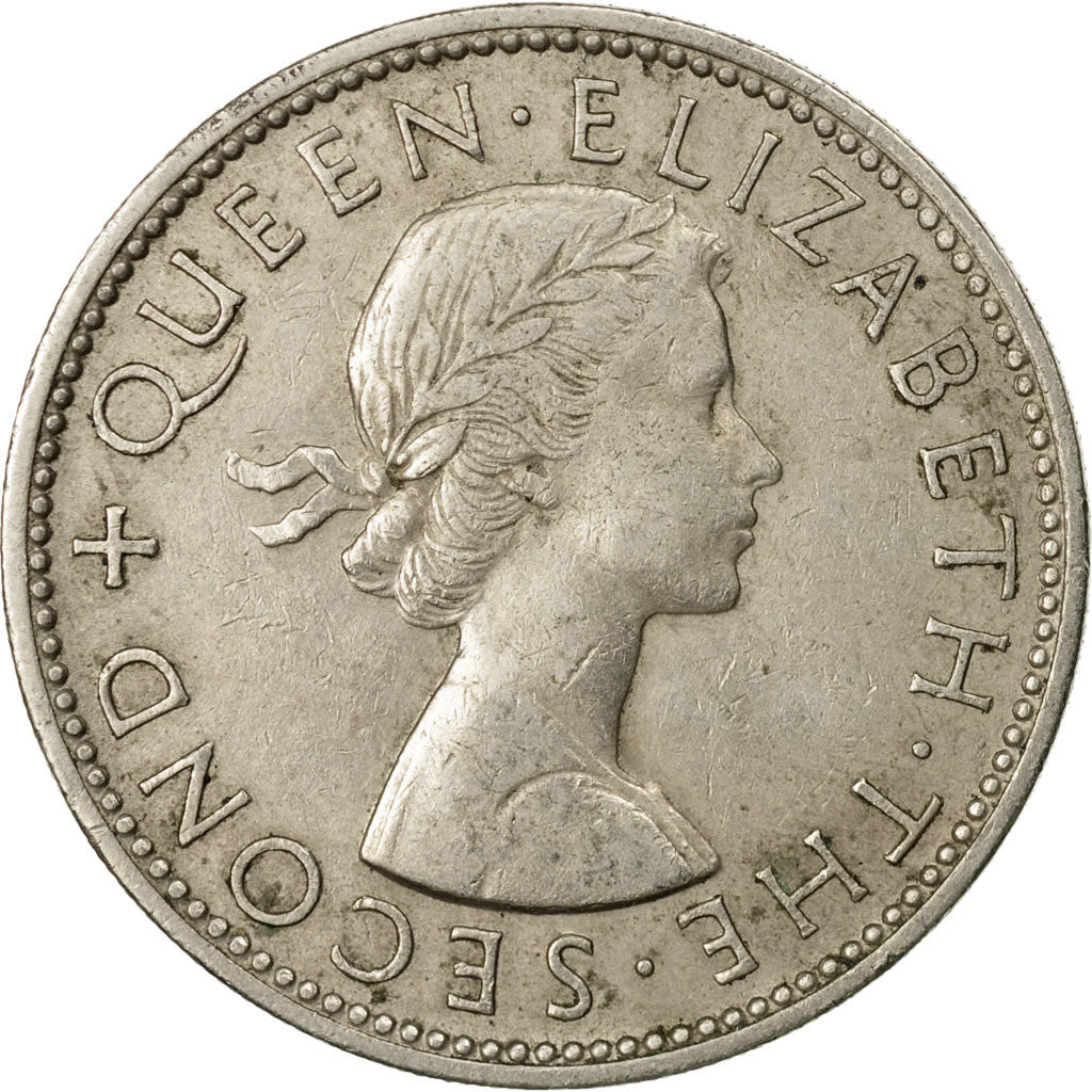 Coin, New Zealand, Elizabeth II, Florin, 1964, EF(40-45), Copper-nickel, KM:28.2