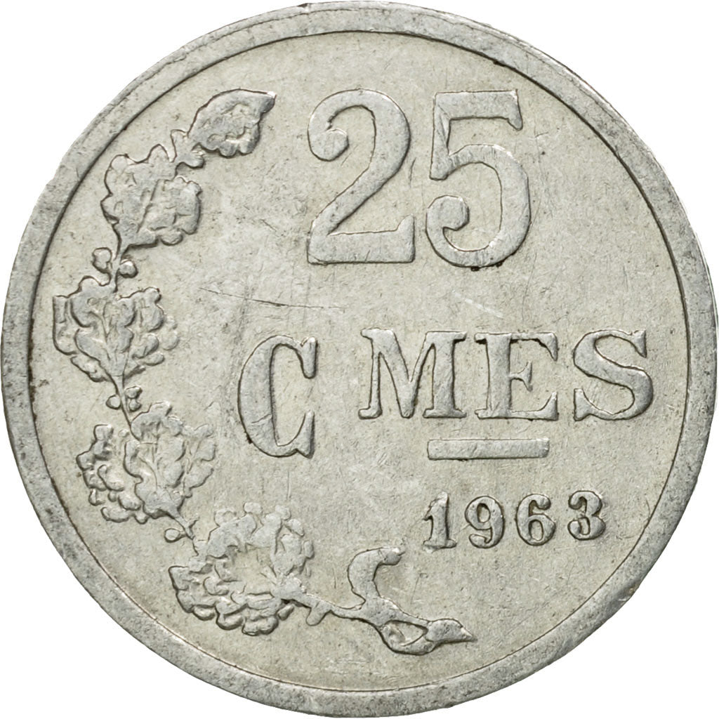 Münze, Luxemburg, Jean, 25 Centimes, 1963, S+, Aluminium, KM:45a.1