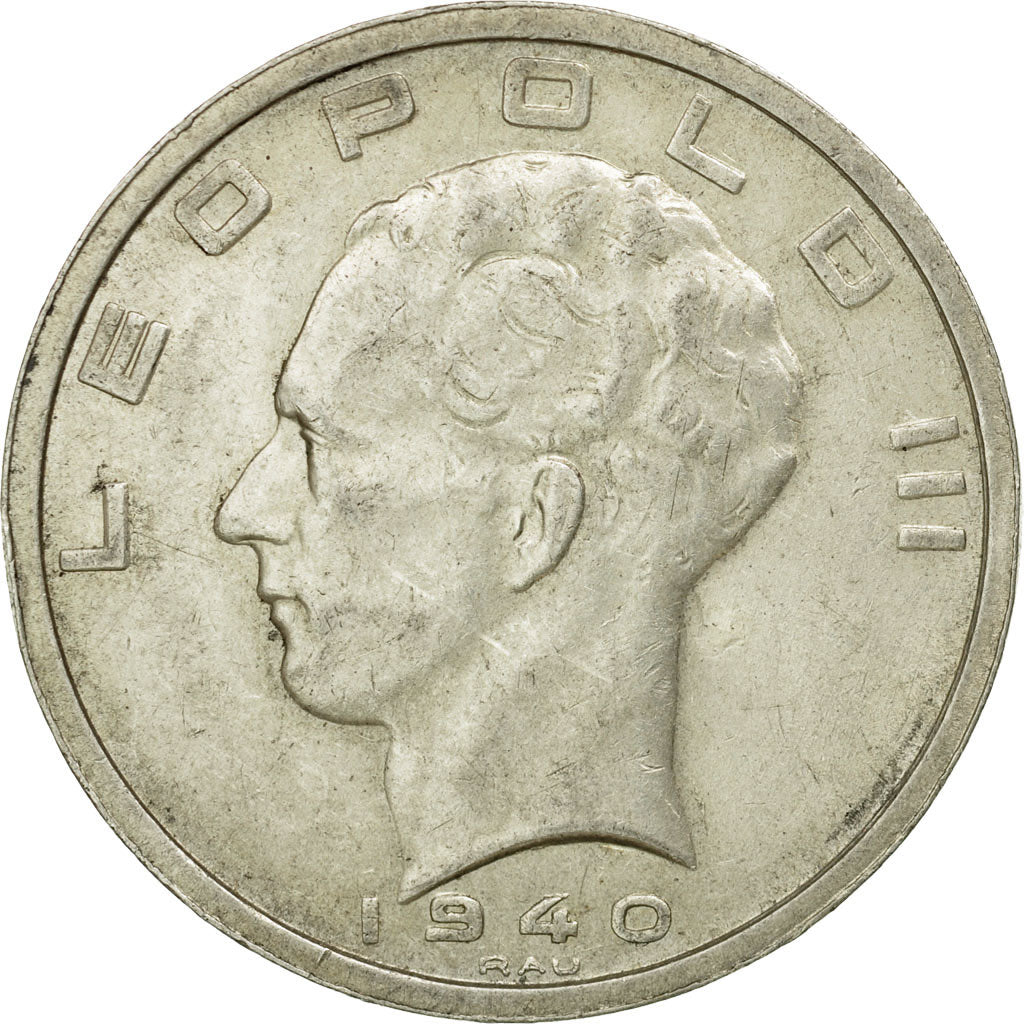 Coin, Belgium, 50 Francs, 50 Frank, 1940, EF(40-45), Silver, KM:121