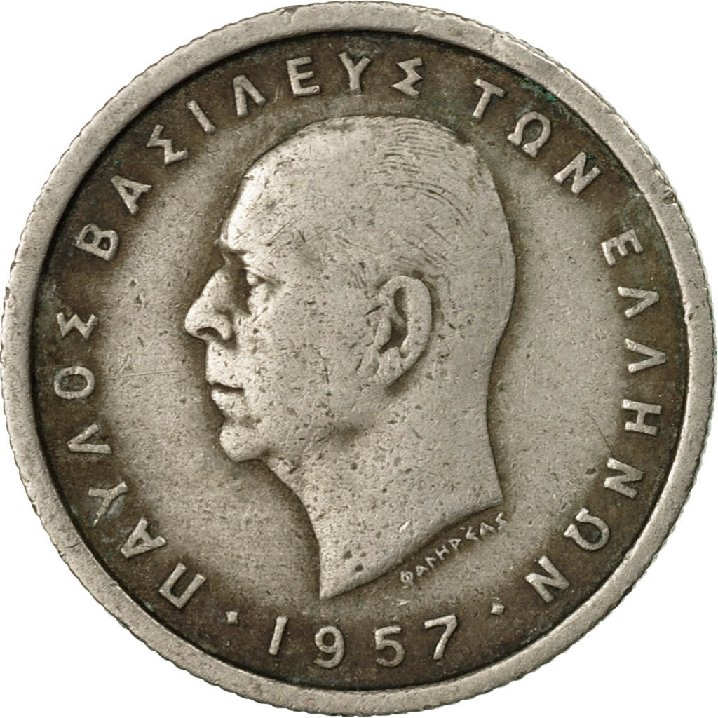 Coin, Greece, Paul I, 50 Lepta, 1957, EF(40-45), Copper-nickel, KM:80