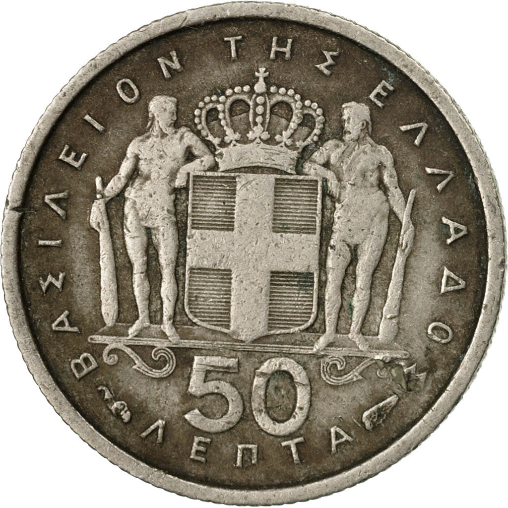 Coin, Greece, Paul I, 50 Lepta, 1957, EF(40-45), Copper-nickel, KM:80
