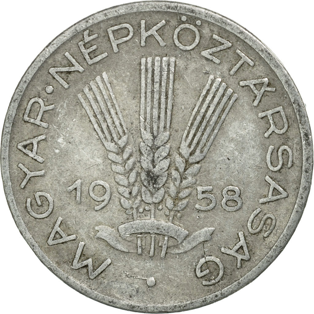 Munten, Hongarije, 20 Fillér, 1958, Budapest, FR+, Aluminium, KM:550
