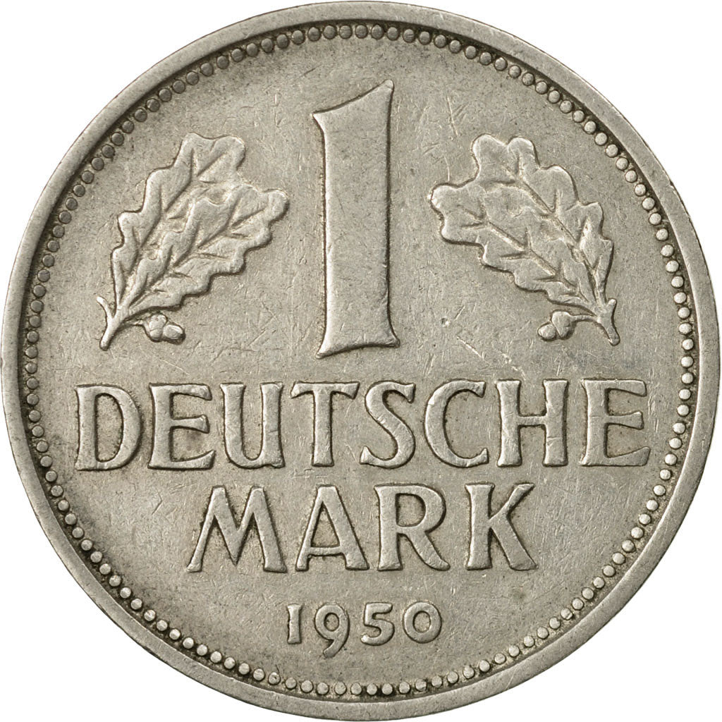 Coin, GERMANY - FEDERAL REPUBLIC, Mark, 1950, Stuttgart, VF(30-35)