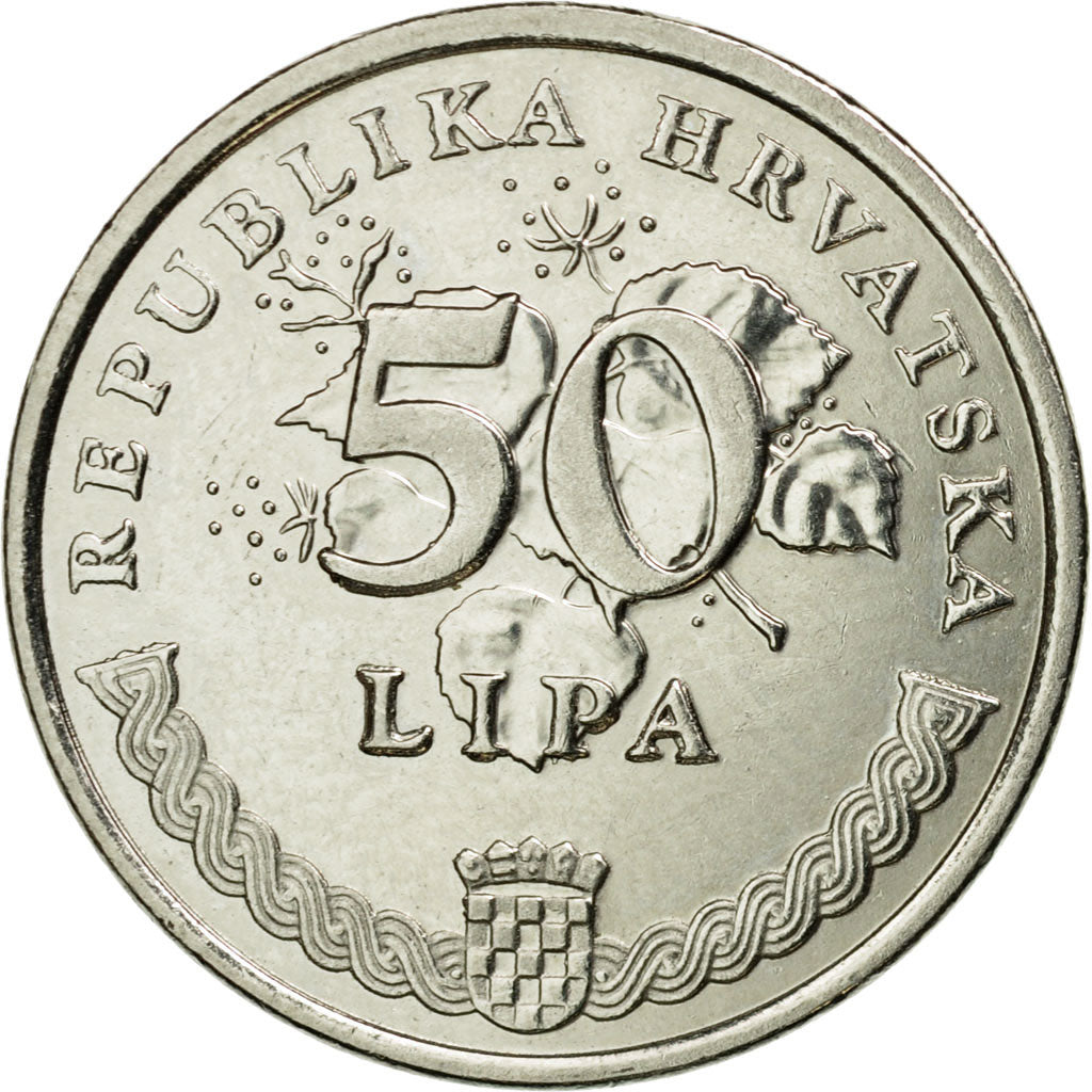 Moneta, Chorwacja, 50 Lipa, 2015, AU(55-58), Miedź-Nikiel-Cynk