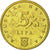 Coin, Croatia, 5 Lipa, 2015, EF(40-45), Brass plated steel