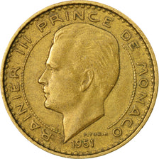 Moneta, Monaco, Rainier III, 10 Francs, 1951, BB, Alluminio-bronzo, KM:130
