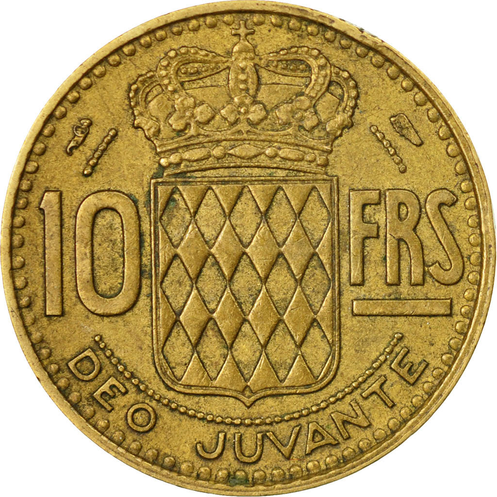 Moneta, Monaco, Rainier III, 10 Francs, 1951, BB, Alluminio-bronzo, KM:130