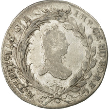 Coin, Austria, Maria Theresa, 10 Kreuzer, 1765, Hall, VF(30-35), Silver, KM:1809